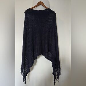 Elegant Navy Fringe Sweater